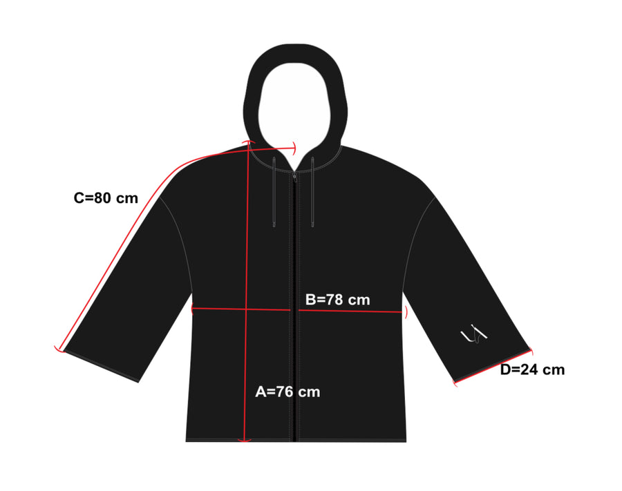 Hoodie Zip TechPack Noir