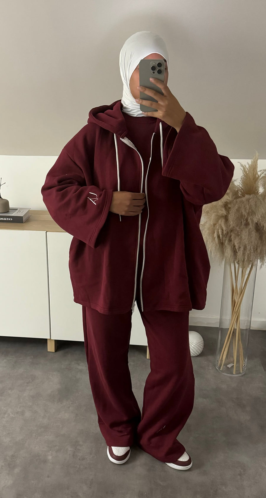 Hoodie Zip TechPack Bordeaux