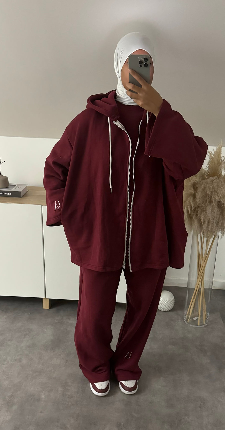 Hoodie Zip TechPack Bordeaux