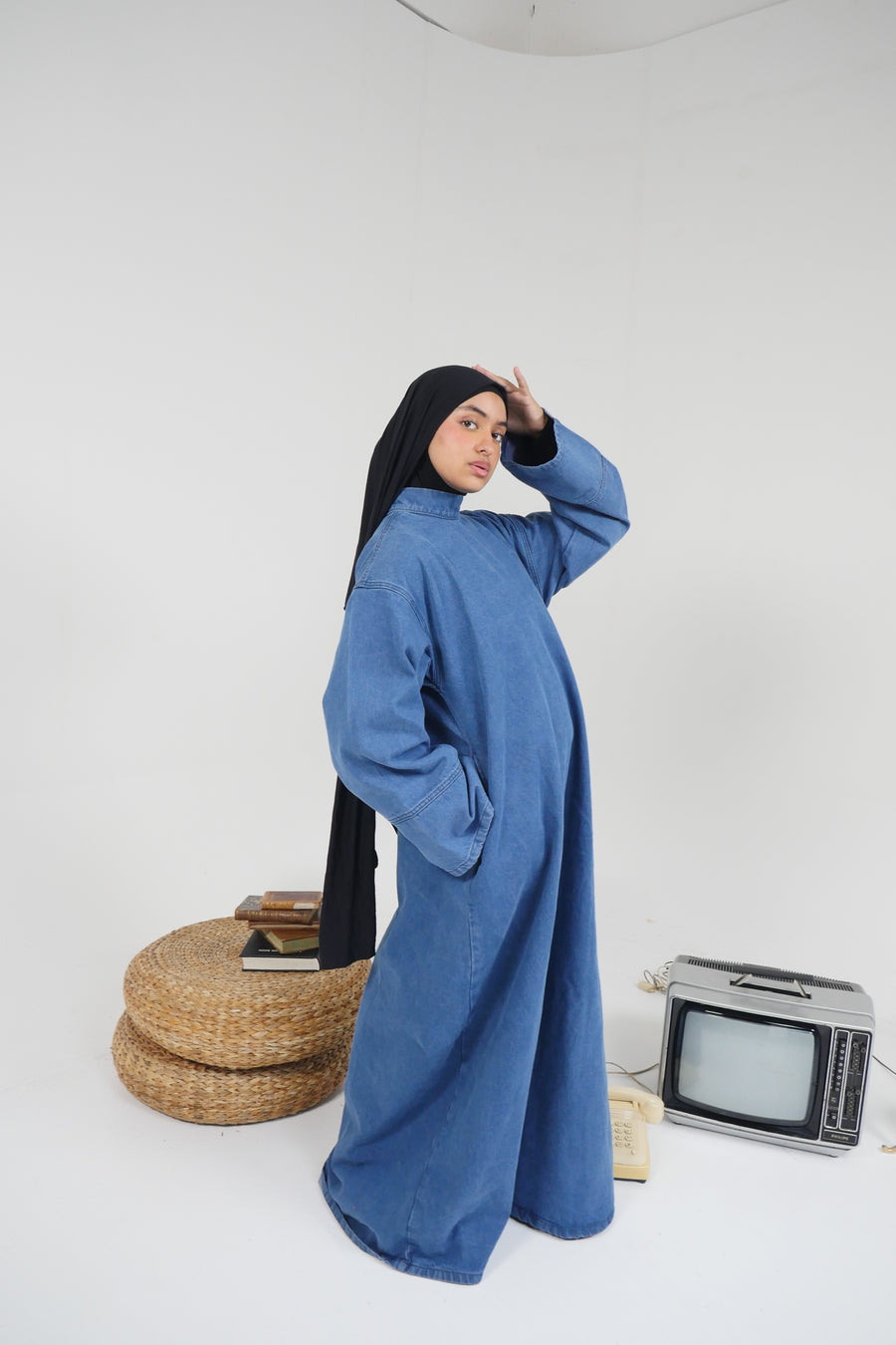 Abaya Taïwan bleu