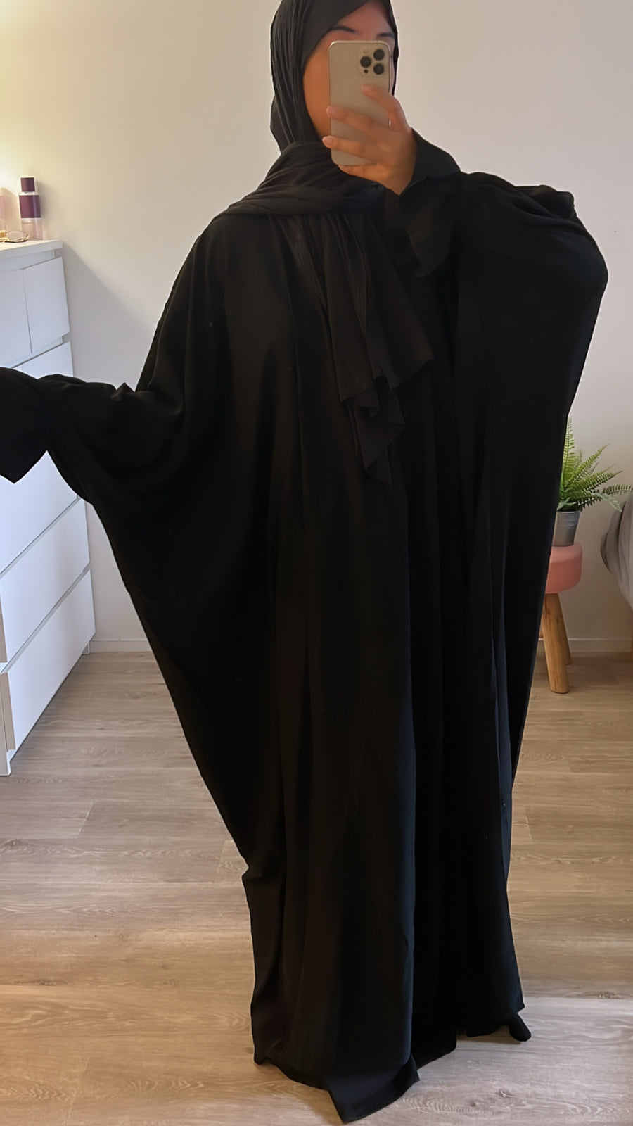 Abaya Tahiti noir