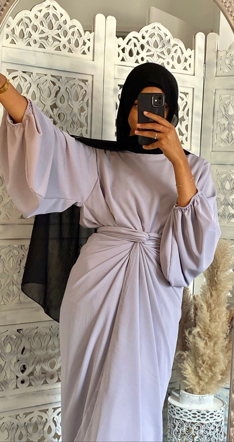 Abaya Turquie gris clair