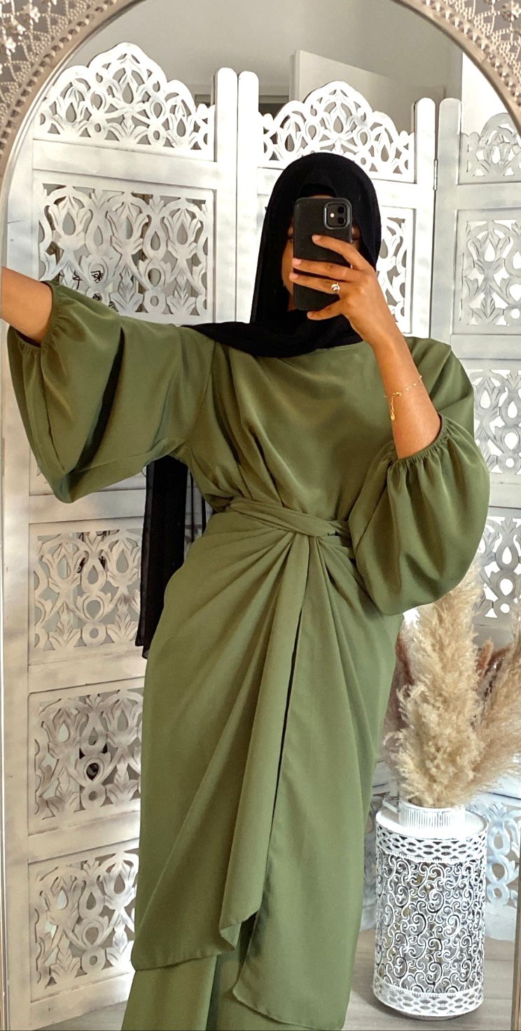 Abaya Turquie olive