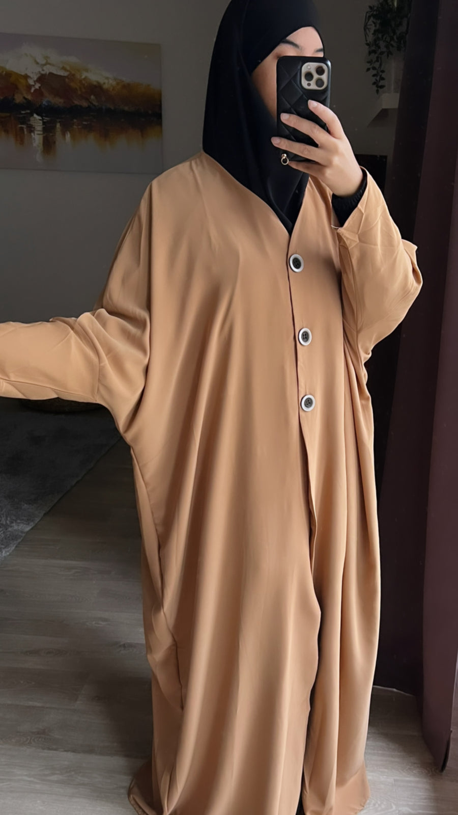 kimono indonésie caramel