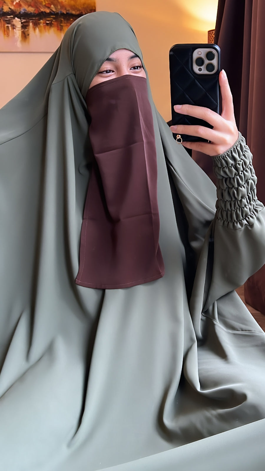 niqab marron